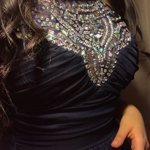 Elegant navy blue dress😍